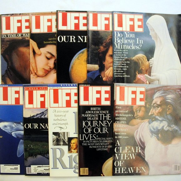 VTG 1991 LIFE Magazines Your CHOICE Miracles Nat'l Park Family Shark Heaven Mars - Picture 10 of 10